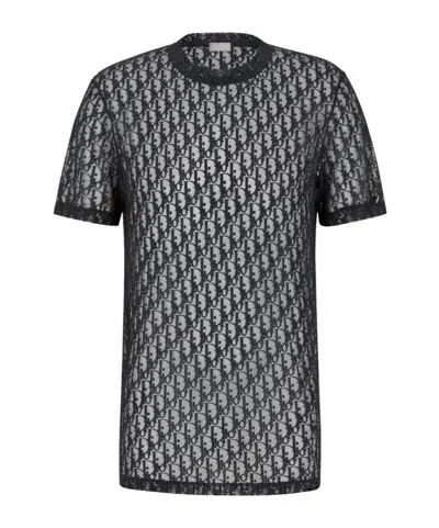 Dior Logo Short-sleeved T-shirt In Black