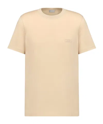 Dior Logo Short-sleeved T-shirt In Nude