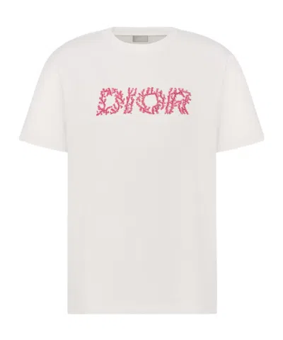 Dior Logo Short-sleeved T-shirt In White