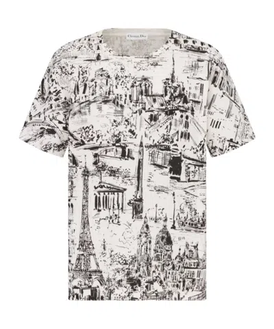 Dior Logo Short-sleeved T-shirt In White