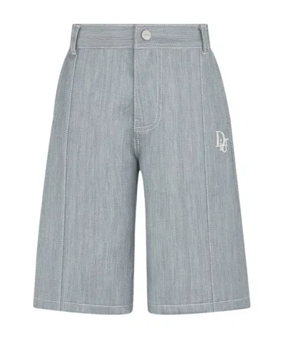 Dior Logo Shorts In Gray