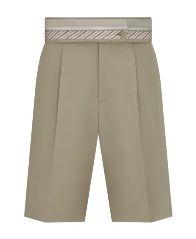Dior Logo Shorts In Nude