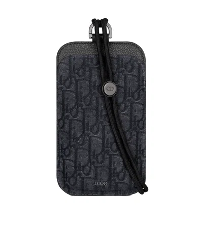 Dior Logo Shoulder Bag In Black