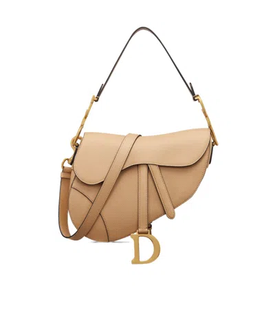 Dior Logo Shoulder Bag In Nude
