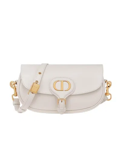 Dior Logo Shoulder Bag In White