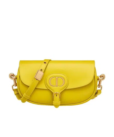 Dior Logo Shoulder Bag In Yellow