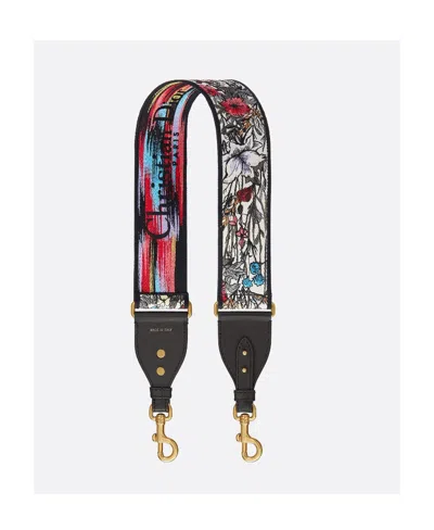 Dior Logo Shoulder Strap In Black