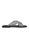 Dior Logo Slippers In Gray