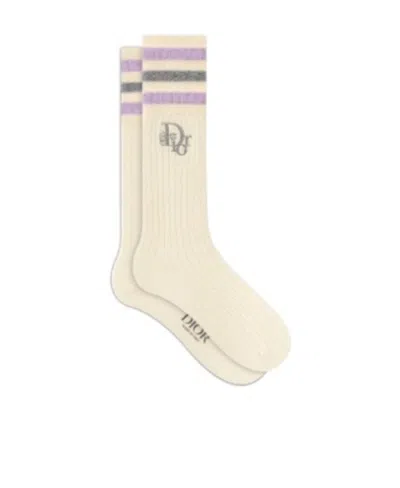Dior Logo Socks In White