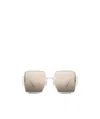 Dior Logo Square Sunglasses In Nude