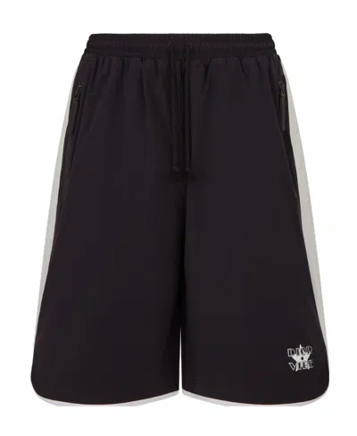 Dior Logo Straight Shorts In Black