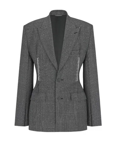 Dior Logo Suit Jacket In Black