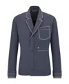 Dior Logo Suit Jacket In Blue
