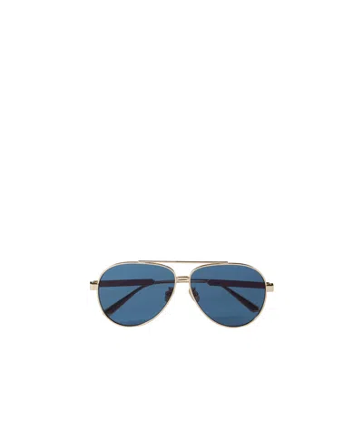 Dior Cannage A1u Aviator-style Gold-tone Sunglasses