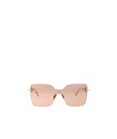 Dior Logo Sunglasses In Gold