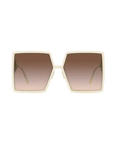 Dior Logo Sunglasses In Brown