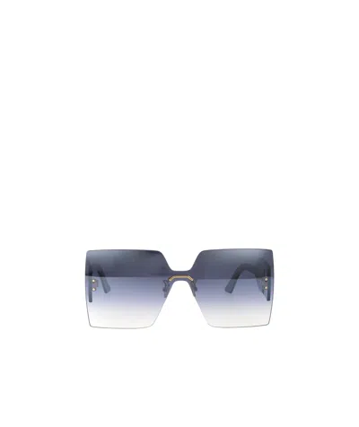 Dior Logo Sunglasses In B0a6 Shiny Gold Dh / Smoke Mirror