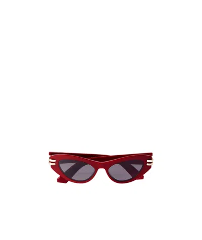 Dior C B1u Cat-eye Acetate And Gold-tone Sunglasses In Red