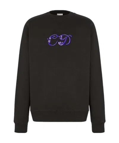 Dior Logo Sweater In Black