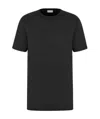 Dior Logo Round Collar Short-sleeved T-shirt In Black