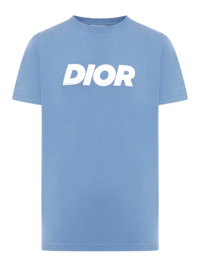 Dior Logo T-shirt In Blue