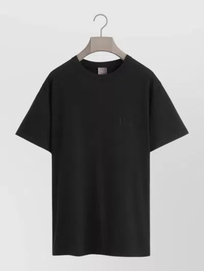 Dior Logo T Shirt Short Sleeves Crew Neck In Black