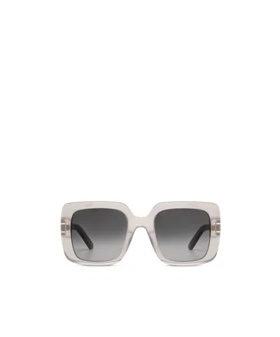 Dior Logo Thick Frame Sunglasses In Gray