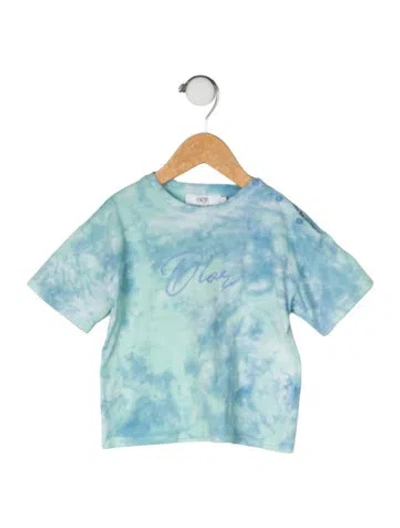 Pre-owned Dior Babies' Logo Tie Dye T-shirt In Green