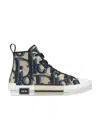 Dior Logo Tied With High-top Casual Sneakers In Multicolor
