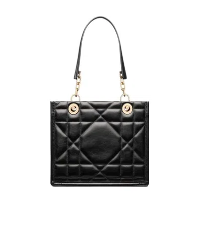 Dior Logo Tote Handbag In Black