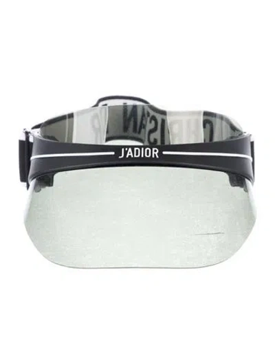 Pre-owned Dior Logo Visor Club1 Headband In Black/white