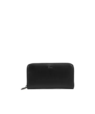 Dior Logo Wallet In Black