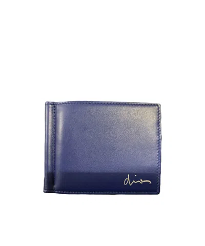 Dior Logo Wallet In Blue