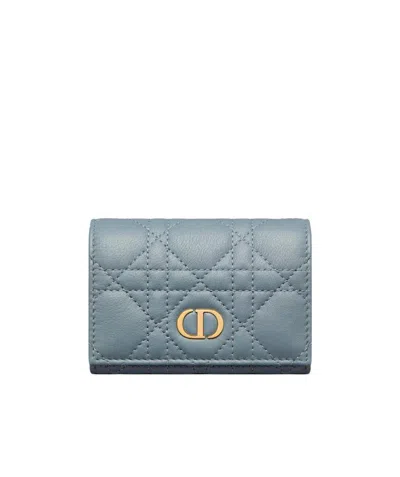 Dior Logo Wallet In Gray