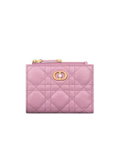 Dior Logo Wallet In Pink