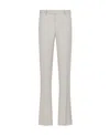 Dior Logo Wool Casual Pants In Gray