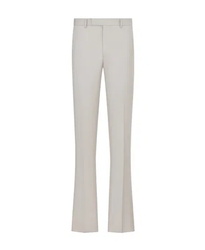 Dior Logo Wool Casual Pants In Gray
