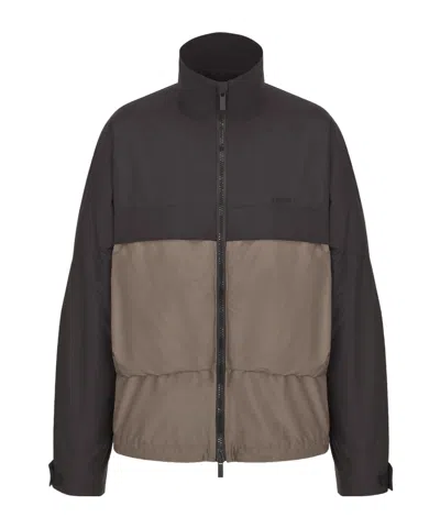 Dior Logo Zipper Casual Jacket In Black