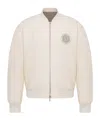 Dior Logo Zipper Casual Jacket In White
