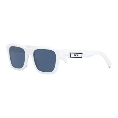 Dior Logo-embellished White Frame Sunglasses