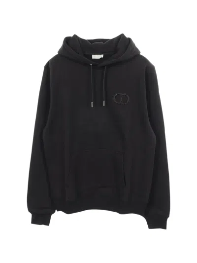 Pre-owned Dior Logo-embroidered Hoodie In Black