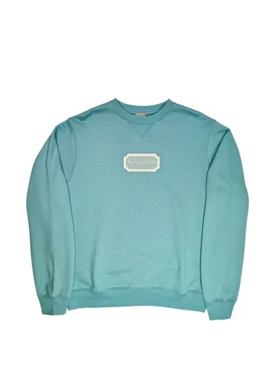 Pre-owned Dior Logo-patch Sweatshirt In Green