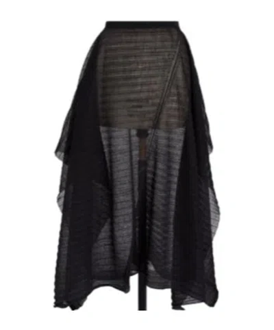 Dior Long A-line Skirt In Black