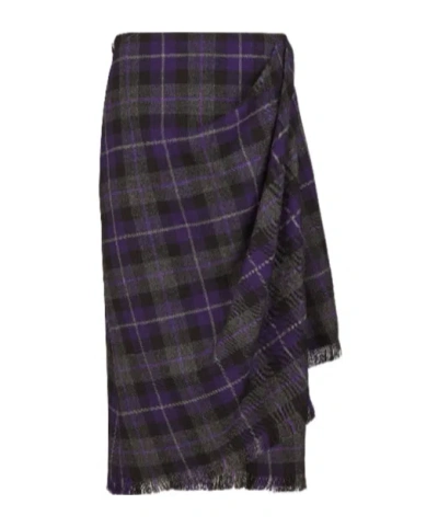 Dior Mid-length Draped Skirt In Black