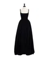 Dior Long Dress With Suspenders In Black