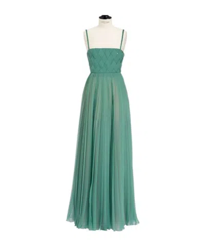 Dior Long Evening Gown In Green