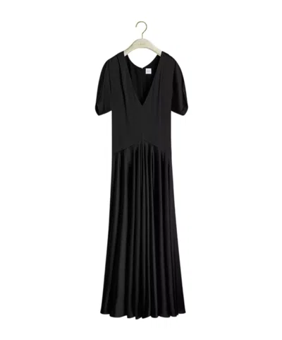 Dior Long Flared Dress In Black