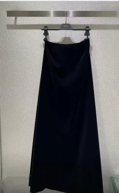 Dior Long Flared Skirt In Black