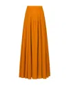 Dior Long Flared Skirt In Orange