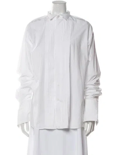 Pre-owned Dior Long Sleeve Blouse In White